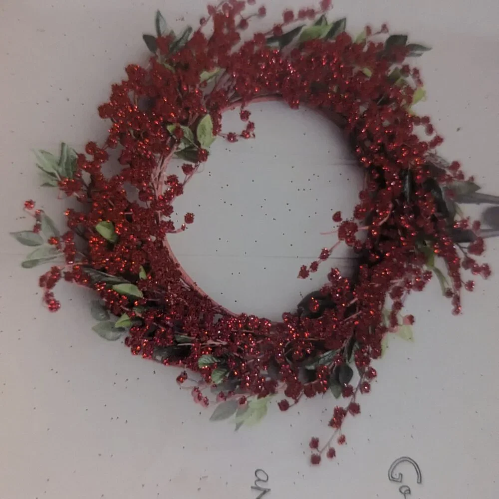 NWT 16 Red Wreath American Greetings Christmas Cards Sealed Christian Holiday